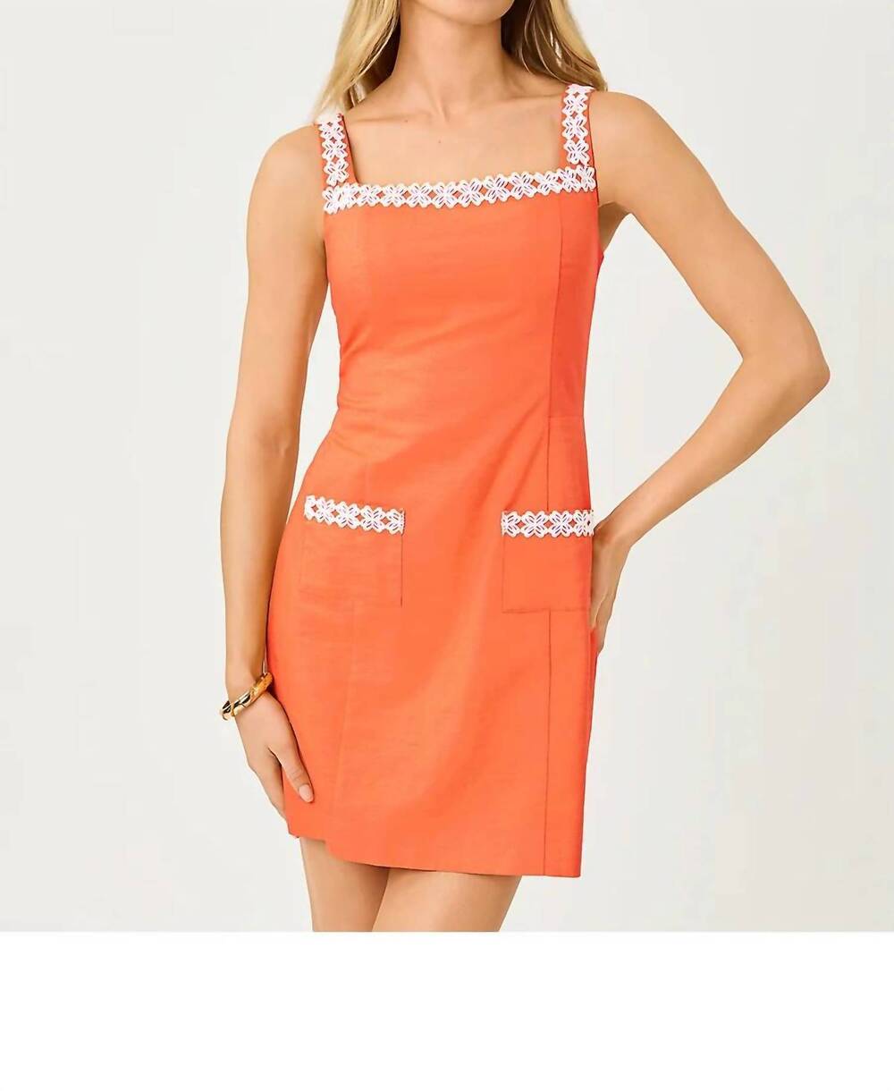 NEW LILLY PULITZER isleen skirted romper in sunset orange